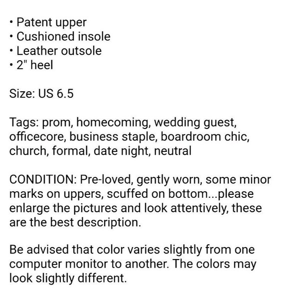 Kate Spade NY Nude Patent Leather Low Heel Pumps  Size 6.5  Officecore Neutral - Picture 13 of 13